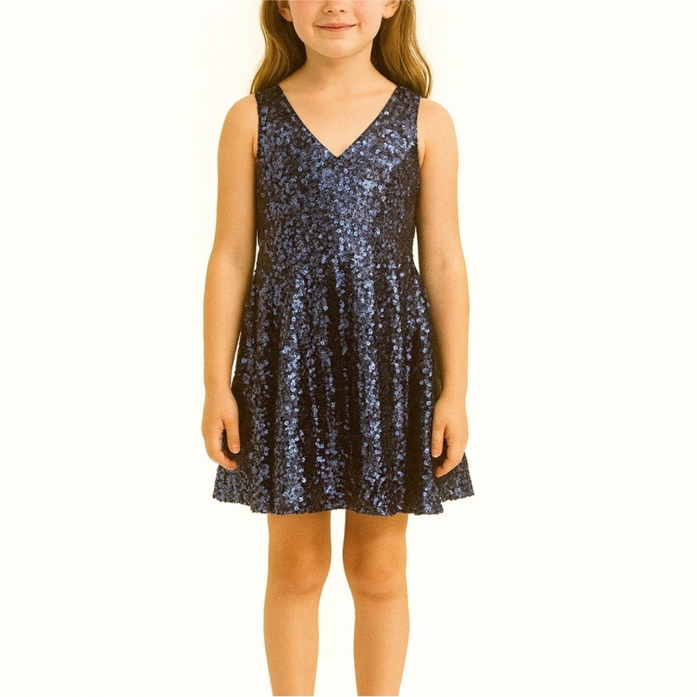 Nordstrom Chelsea & Violet Size Small Blue Sequin Dress.